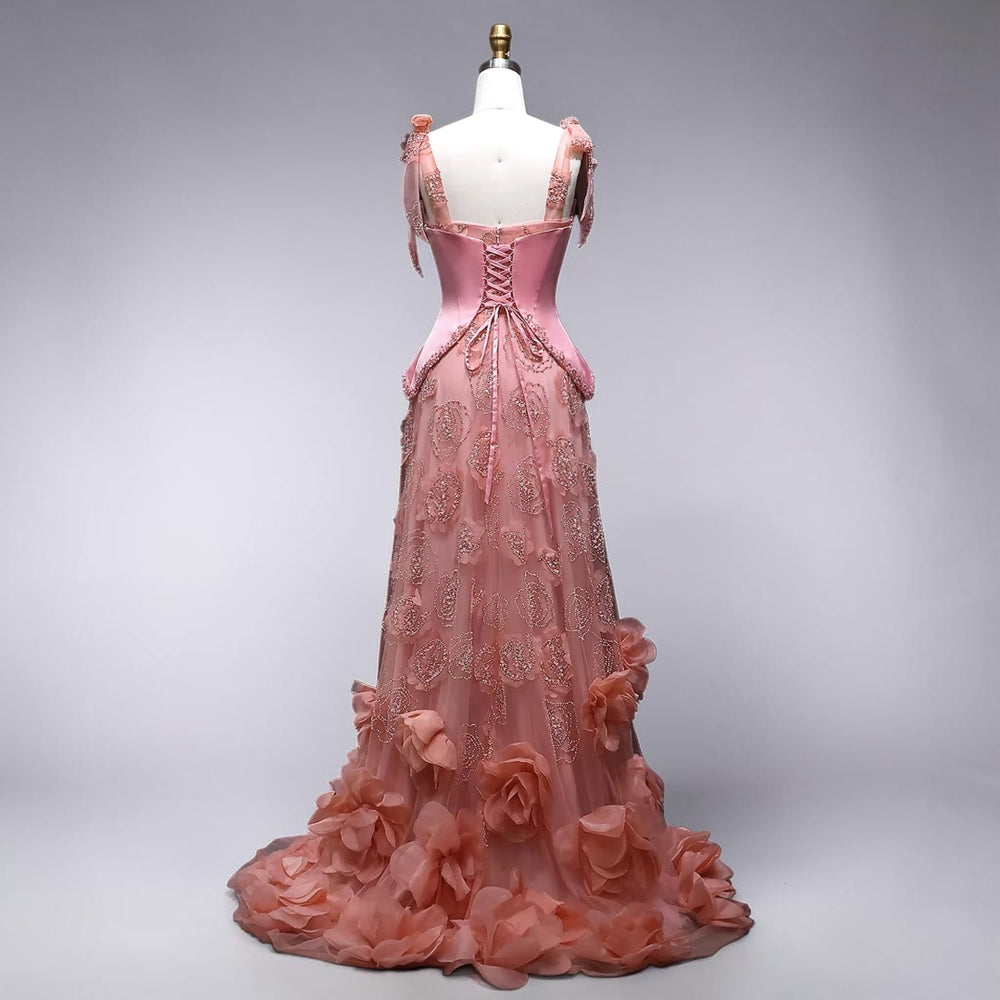Blush Petal Elegance Couture Gown