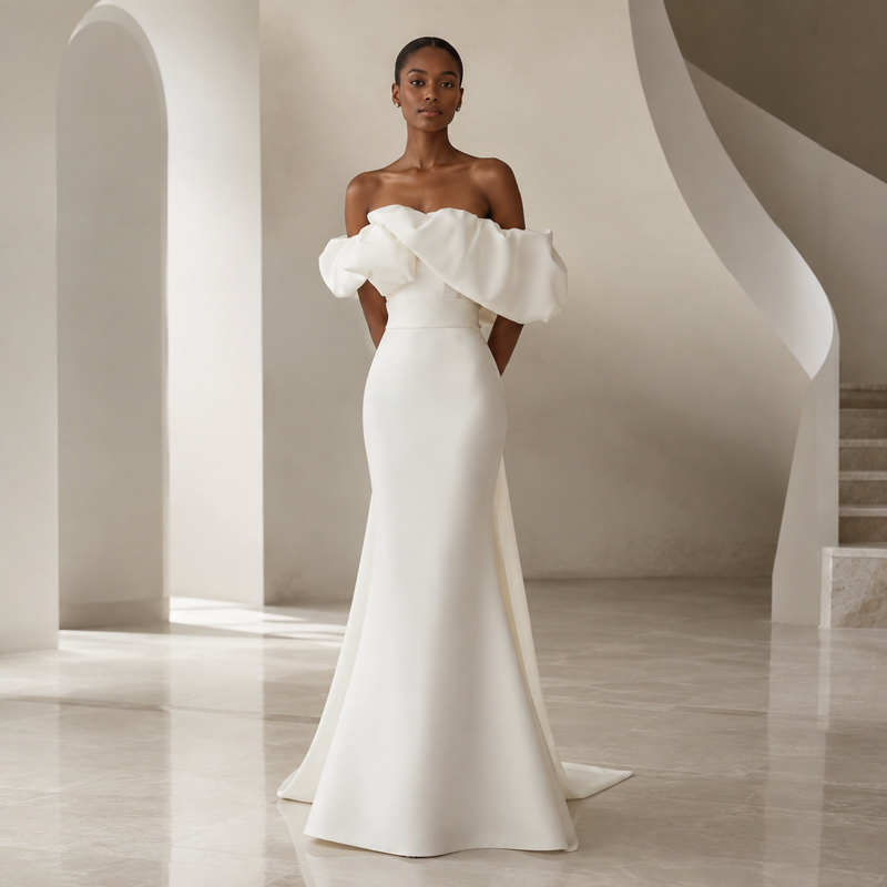 The Celestine Sculptural Bridal Gown
