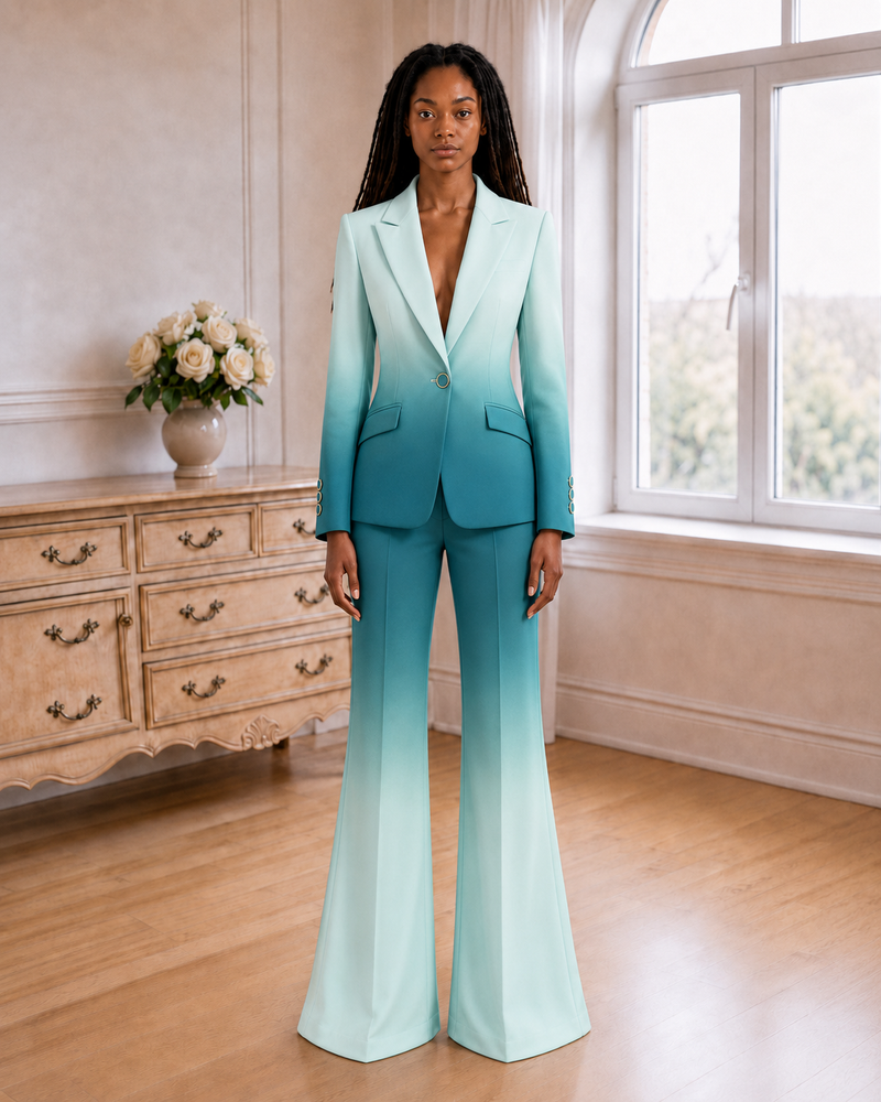 Marée Ombré Wide-Leg Suit Set
