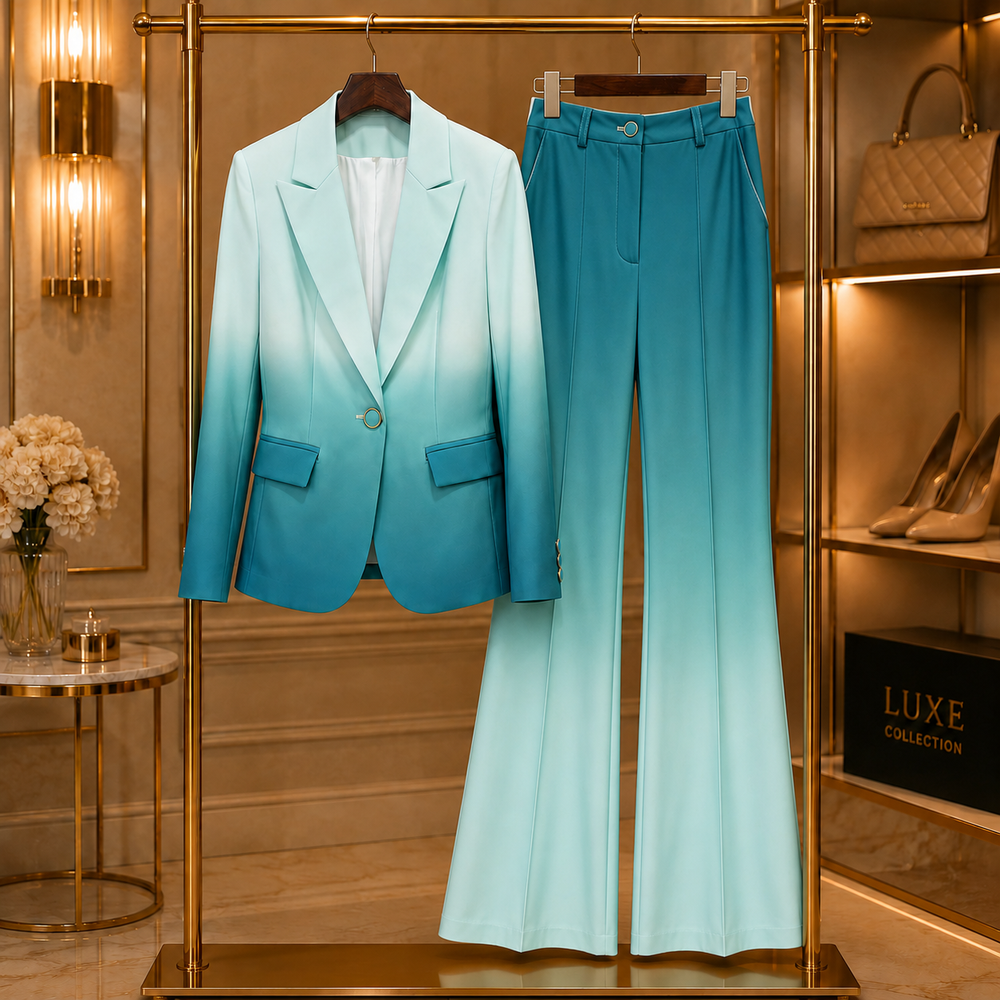Marée Ombré Wide-Leg Suit Set