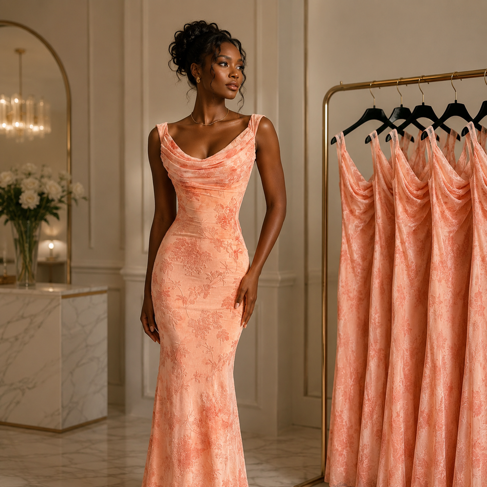 The Rosalie Backless Floral Maxi Dress