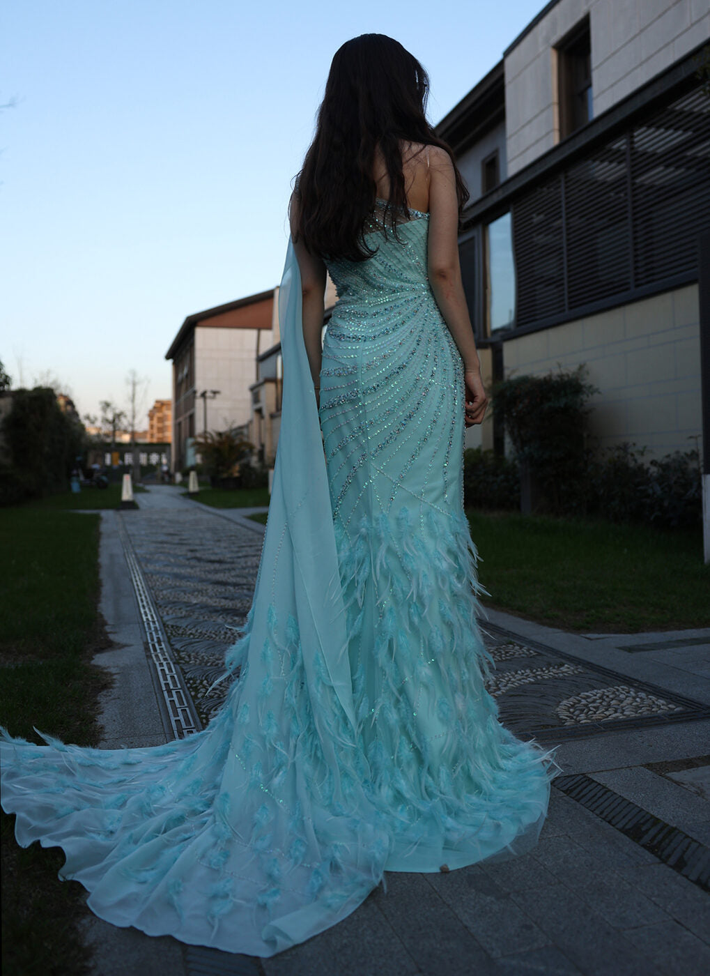 Client photo — Celestial Tide Gown