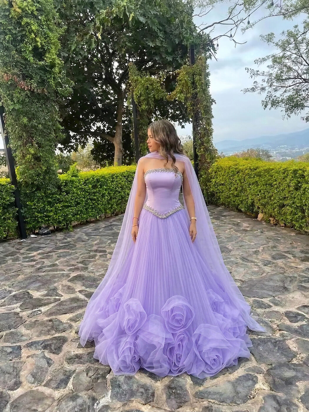 Client photo — The Lilac Heiress Couture Gown